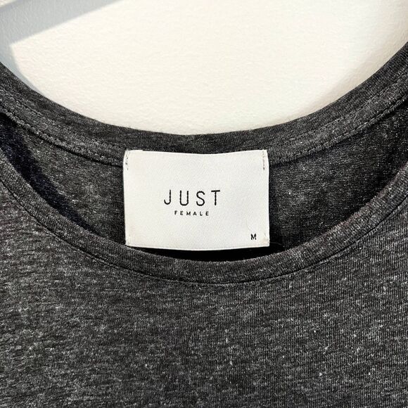 JUST Female Imani Smocked Jersey Dress Medium Fit and Flare - Picture 5 of 8